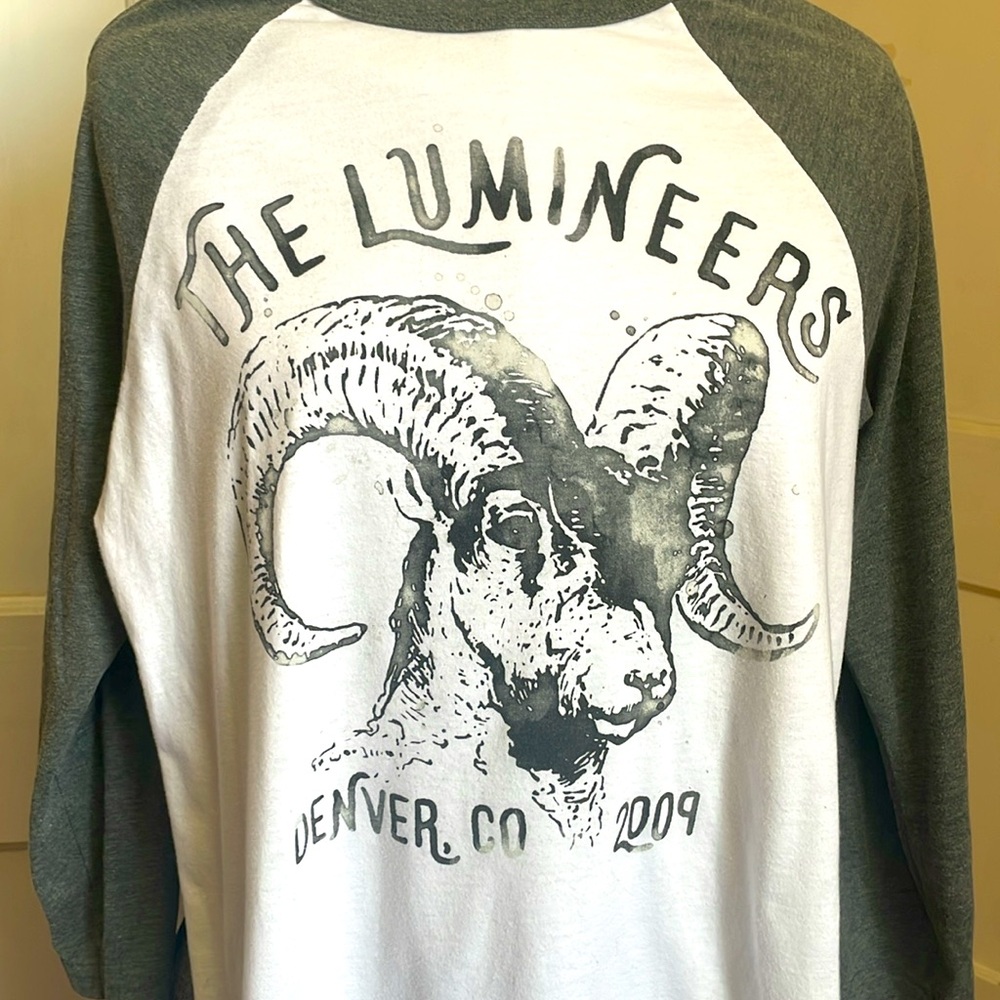 The Lumineers Band Varsity Style Tee Shirt Denver 2009